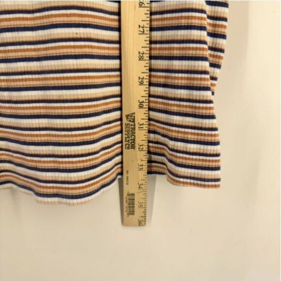 Abercrombie & Fitch Blue Orange Triple Keyhole Ribbed Knit Mini Dress Large - Picture 11 of 13